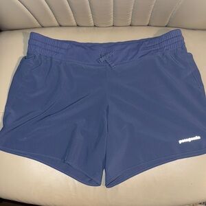 Patagonia Women's Nine Trails Blue Running Shorts